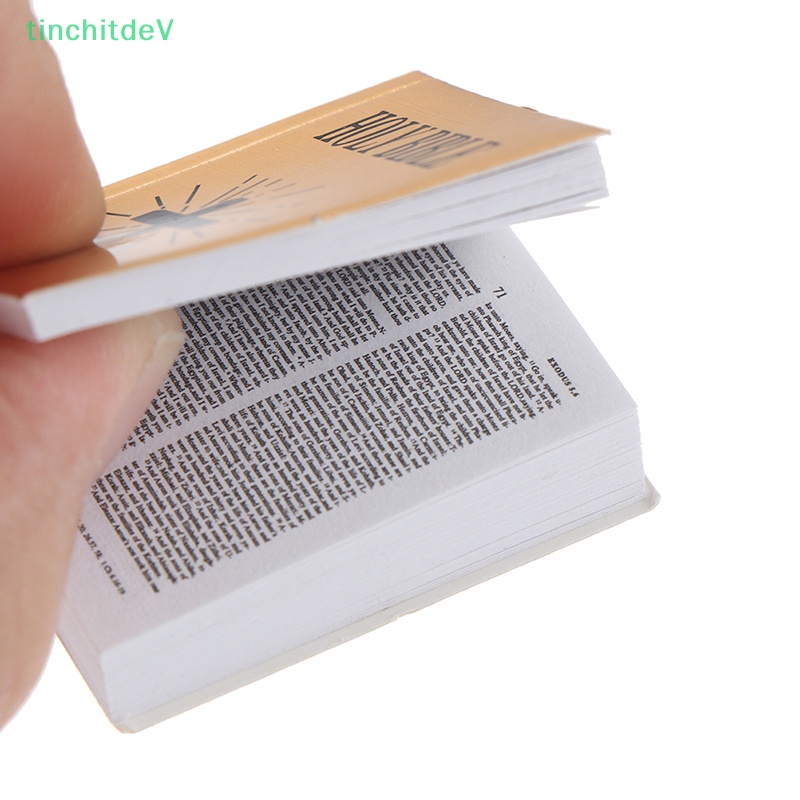 [TinchitdeV] Sách Kinh Thánh Mini Phiên Bản Tiếng Anh 1 / 6 Trang Trí Nhà Búp Bê