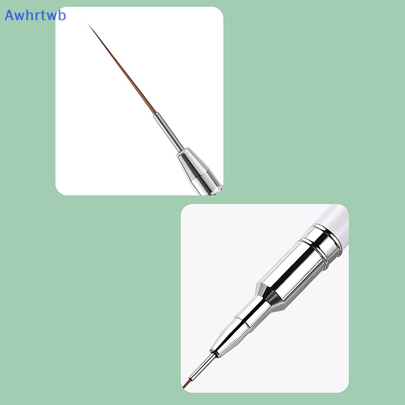 Cọ Vẽ Trang Trí Móng Tay 7 / 15 / 20 / 25 / 30mm Cán Kim Loại Mới