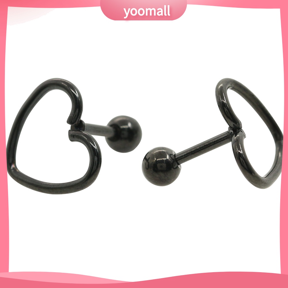 Khuyên Tai Thép Không Gỉ Hình Trái Tim Thời Trang Dành Cho Nữ