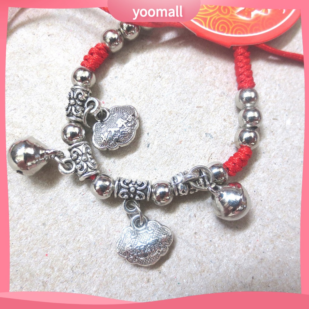 Vòng Đeo Tay Chuỗi Hạt Hình Bắp / Ngựa / Voi Bằng Cotton Thời Trang Năm Mới