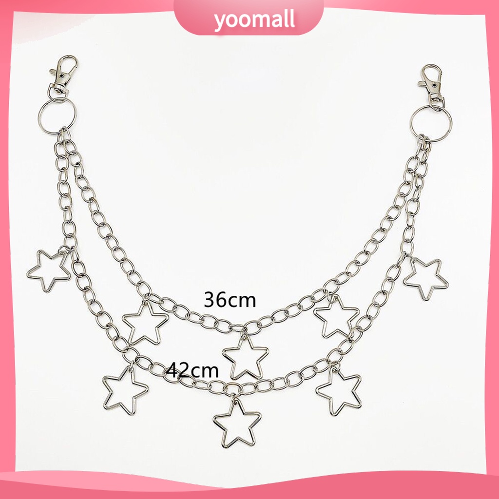 Dây Xích Kim Loại Đeo Thắt Lưng Quần Jean Nhiều Lớp Phong Cách Hip Hop Cho Nam Và Nữ