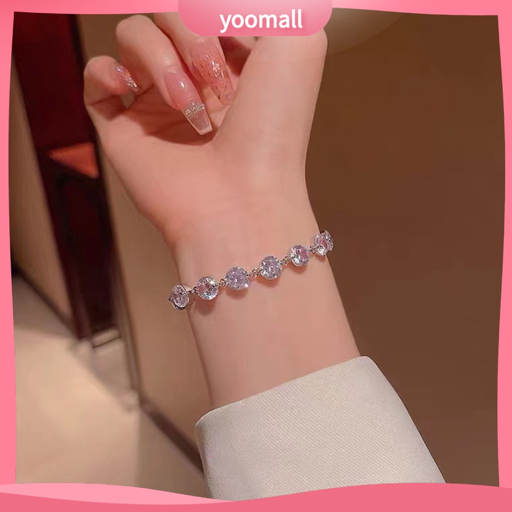 Vòng Tay Đính Đá Zircon Lấp Lánh Thời Trang Có Thể Điều Chỉnh