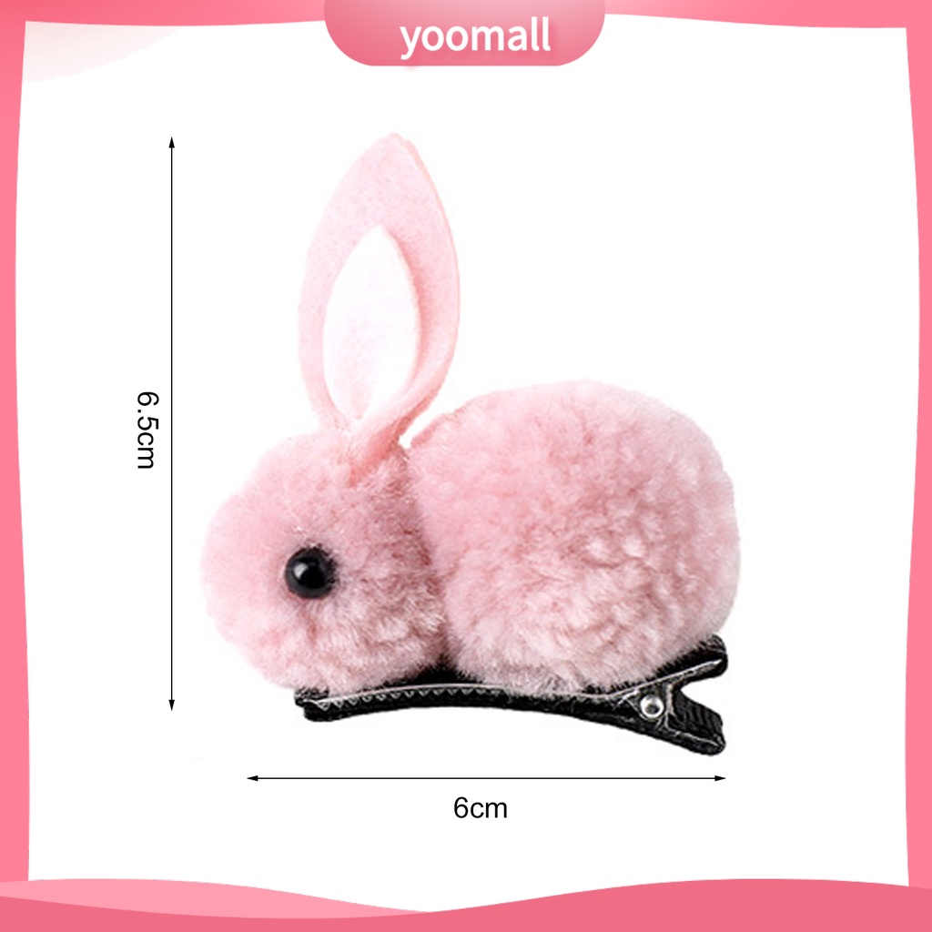 Kẹp Tóc Hình Thỏ Hoạt Hình Nhiều Màu Sắc Tiện Dụng Cho Bé