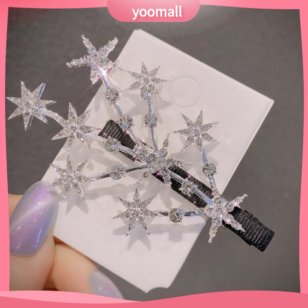 Kẹp Tóc Hình Ngôi Sao Đính Đá Lấp Lánh Thời Trang Cho Nữ