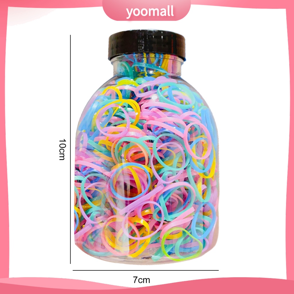 Hộp Dây Thun Buộc Tóc Nhiều Màu Sắc Co Giãn Tốt Dành Cho Bé Gái 1 Tuổi