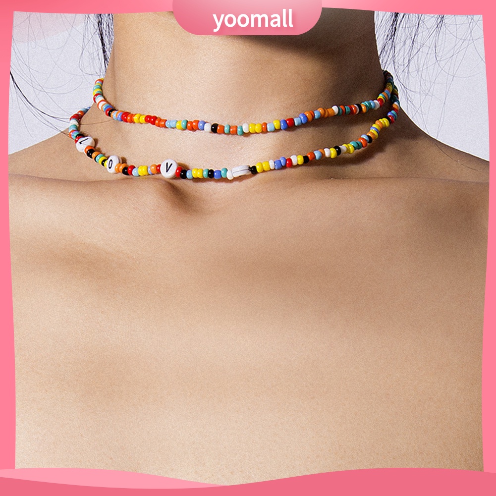 Set 2 Vòng Cổ Choker Phong Cách Bohemian Thời Trang Cho Nữ