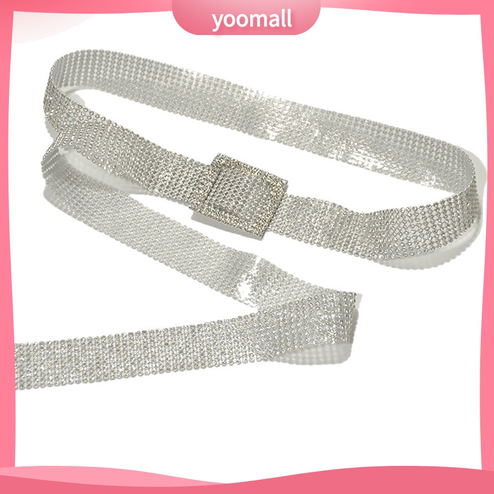 Thắt Lưng Đính Đá Hình Trái Tim / Oval Sang Trọng Cho Nữ