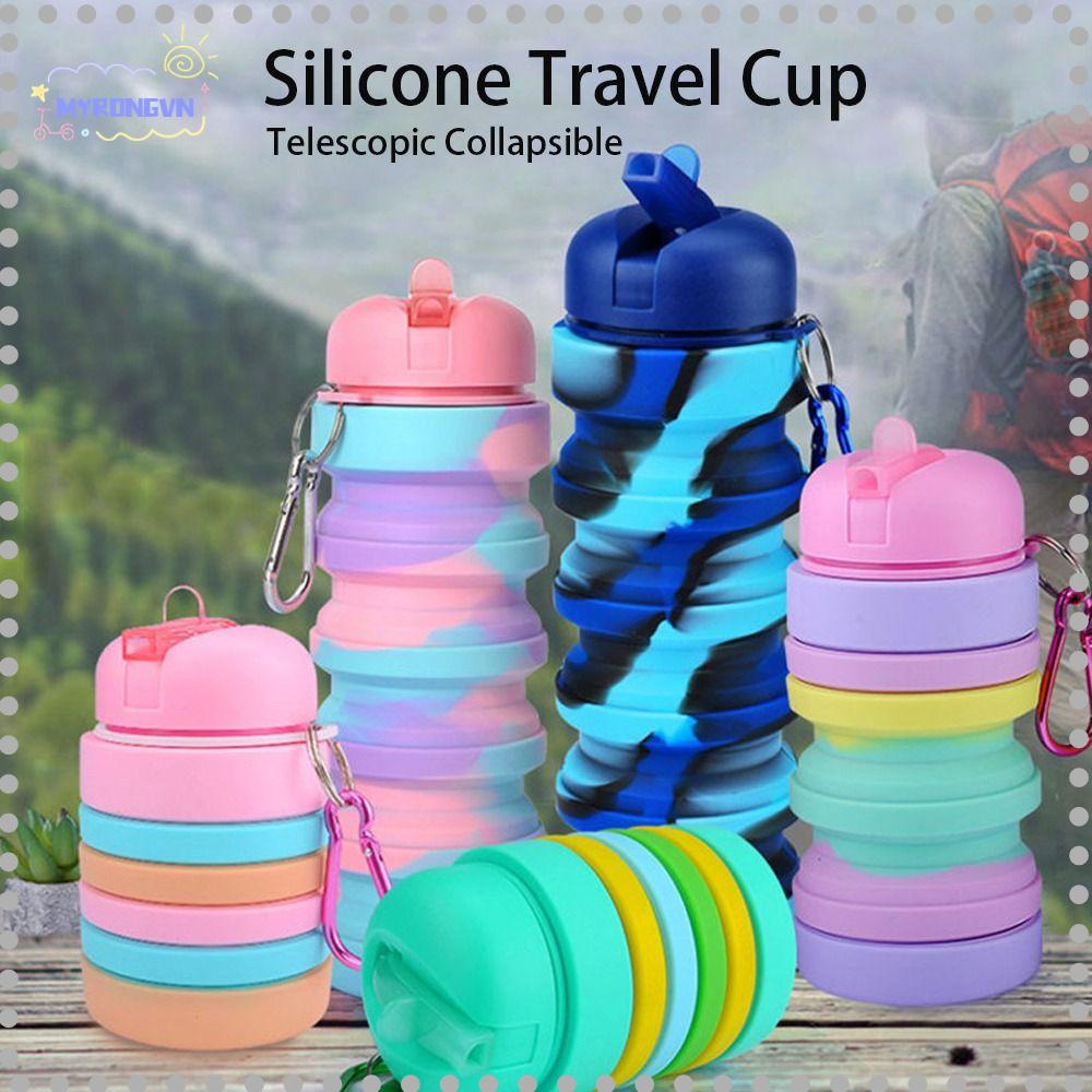 MYRONGVN Cốc Uống Nước Thể Thao Bằng Silicone Có Thể Thu Gọn Tiện Lợi