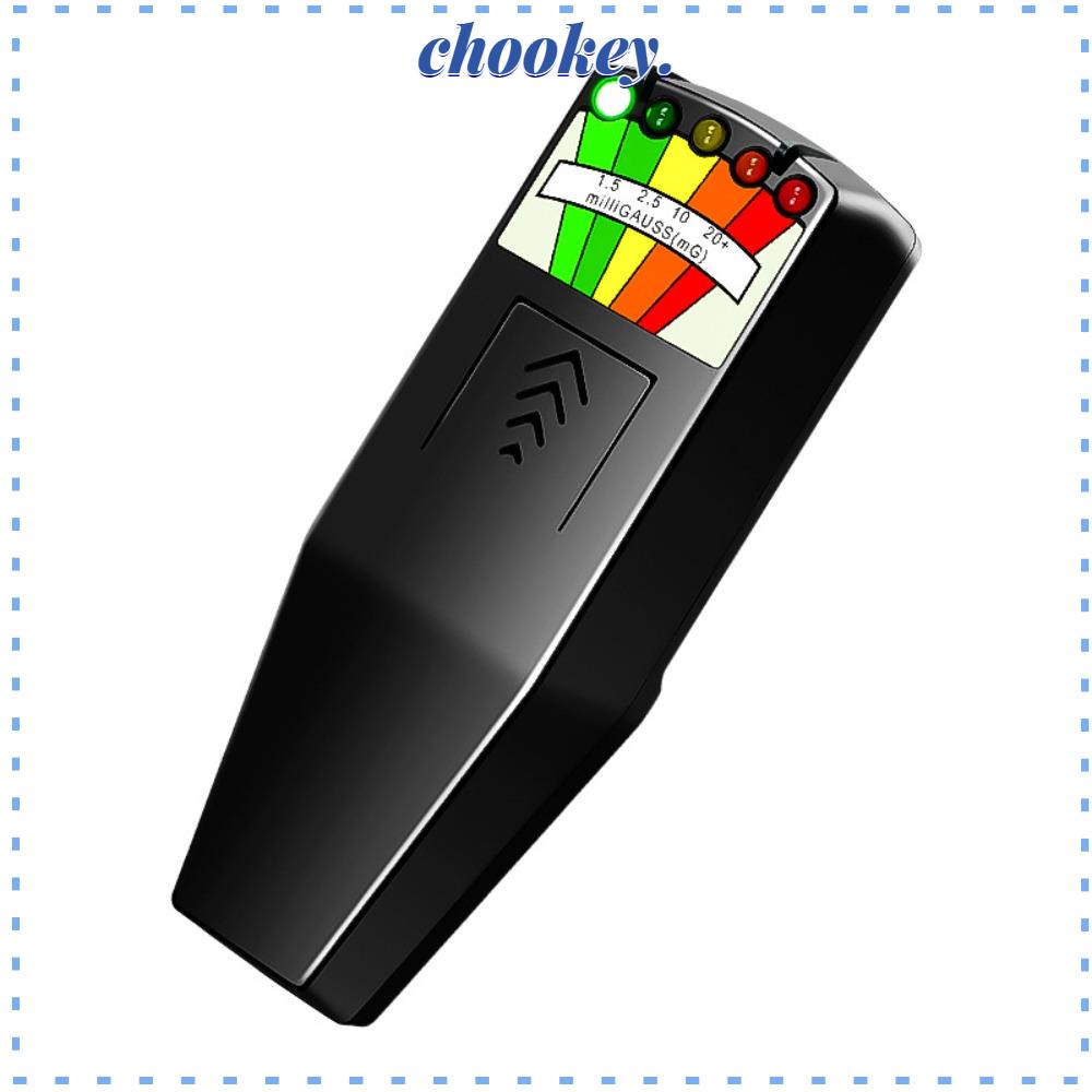 CHOOKEY Thiết Bị Dò Bức Xạ EMF Bằng ABS Màu Đen Kèm Đèn LED Nhỏ Gọn Tiện Dụng Cho Hoạt Động Ngoài Trời