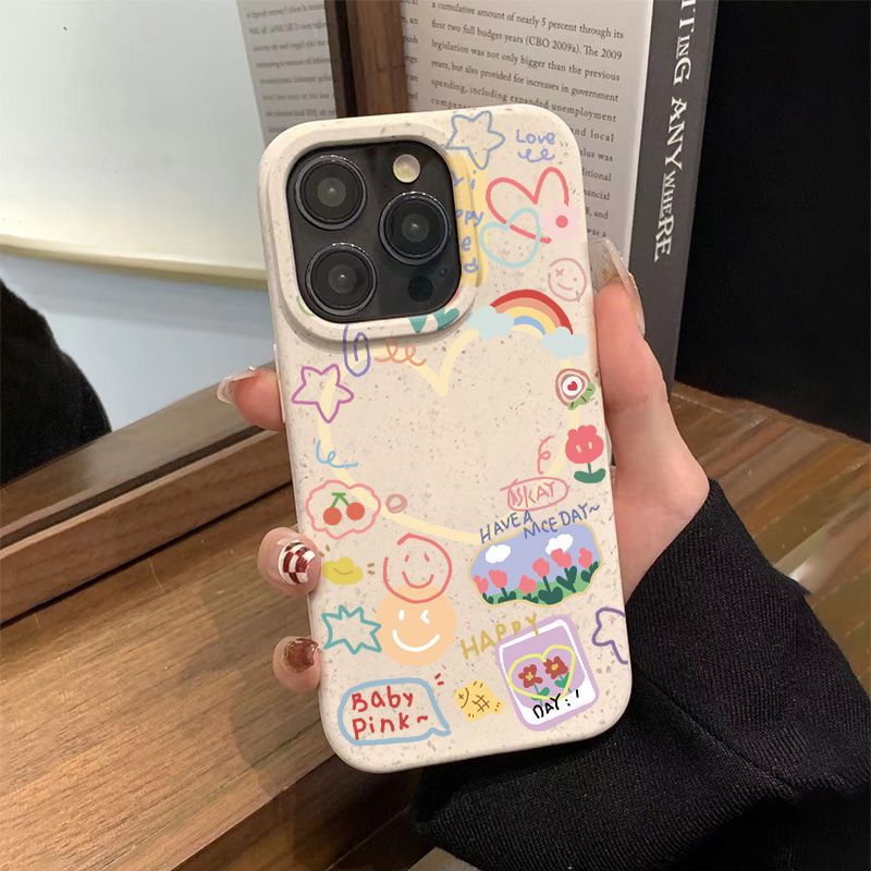 Ốp Điện Thoại Mềm Chống Sốc In Hình Hoa Mặt Cười Cho Iphone 11 7 12 14pro 8 13 CC4L