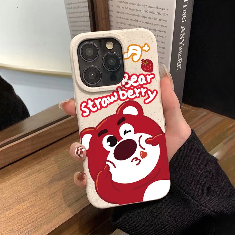 Ốp Điện Thoại Dẻo Họa Tiết Gấu &amp; Dâu Tây Dễ Thương Chống Sốc Cho Iphone 8 13plus max 71114proiPhone12 ZU5J