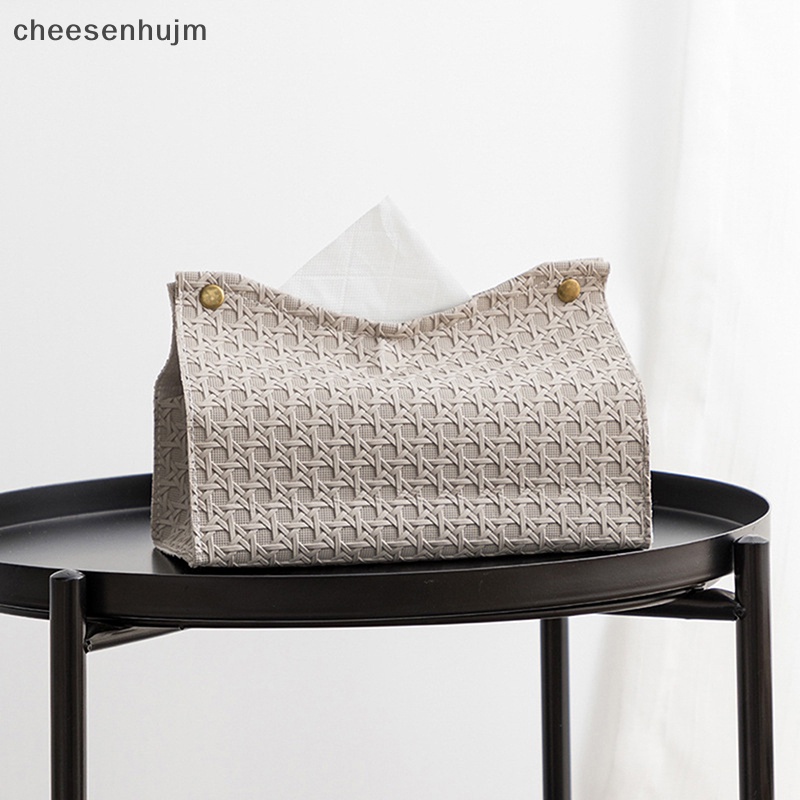 Hộp Đựng Khăn Giấy Bằng Da PU Chống Nước Chống Bụi Có Thể Gấp Gọn Phong Cách Châu Âu