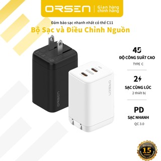 Bộ SạC Nhanh Orsen C11 2 CổNg PD 45W GaN QC 4.0 Cho Laptop | Củ Sạc Nhanh Chính Hãng 100% 100% Cho Samsung