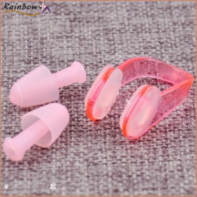 Bộ Kẹp Mũi + Tai Nghe Bằng Silicone Mềm Chống Nước Unisex