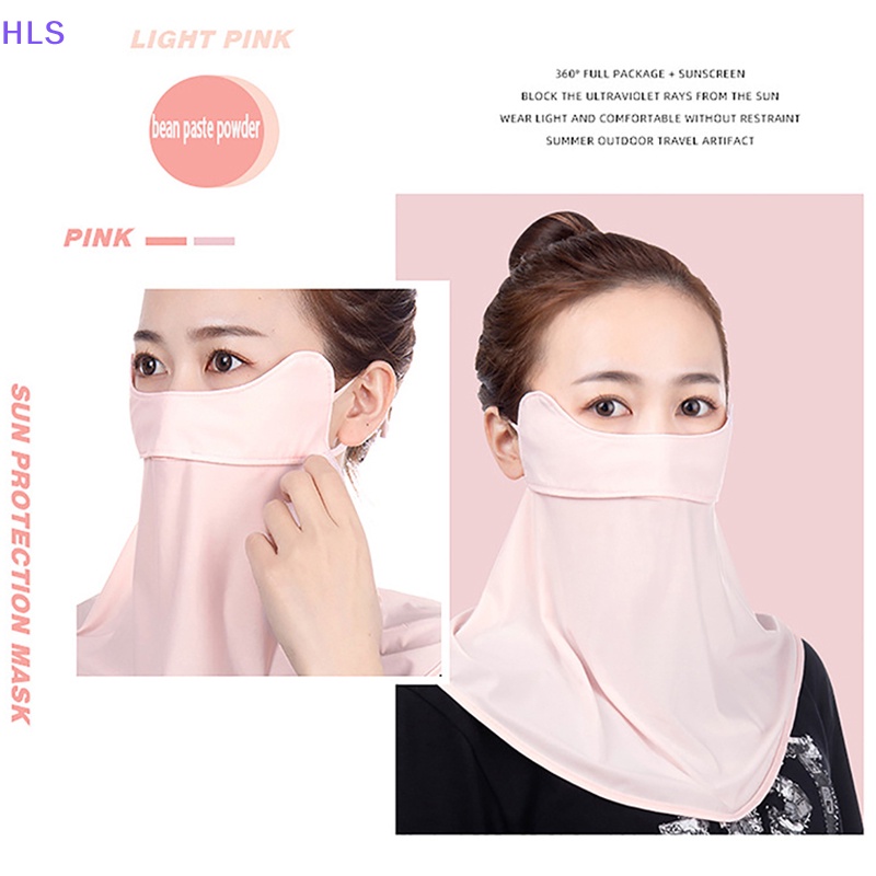 Khẩu Trang Lụa Lạnh Chống Tia UV Nhanh Khô Thoáng Khí Bảo Vệ Tai Và Cổ