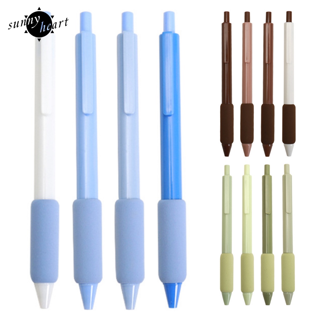 Sunnyheart Set 4 Bút Viết Cao Su Mềm Màu Gradient Nhanh Khô Không Có Dây Kéo Dài