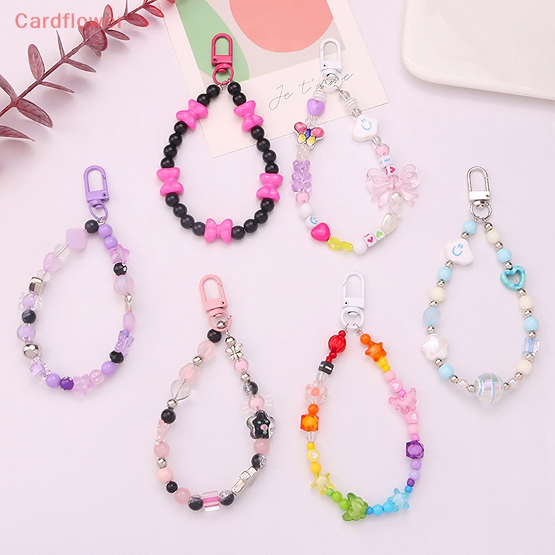 < Cardflower > Túi Đựng Chìa Khóa Xe Hơi Ba Lô Túi Xách Hạt Trong Suốt Hình Bướm Cười Đáng Yêu Mới