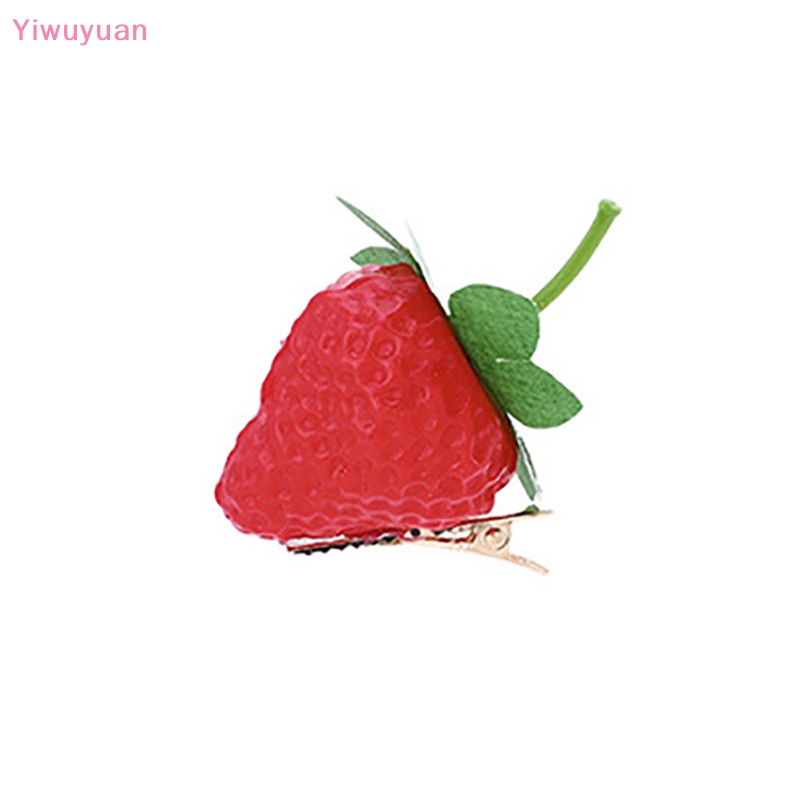 Kẹp Tóc Hình Trái Dâu Bằng Nhựa Resin Dễ Thương Cho Bé Gái