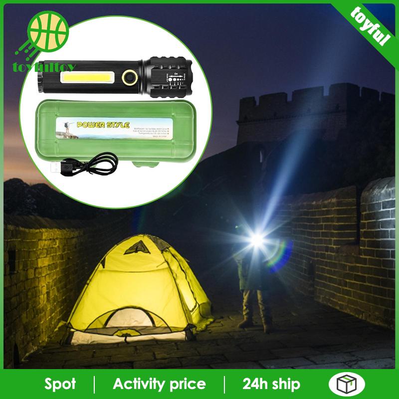 Đèn Pin LED USB Cầm Tay Siêu Sáng Bỏ Túi Tiện Dụng Cho Gara Xe Hơi / Sân Vườn