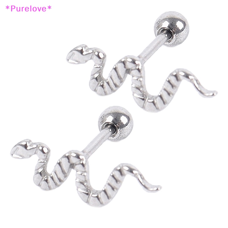 Khuyên Tai / Môi / Tai / Cơ Thể Hình Rắn Bằng Titan Độc Đáo Mới