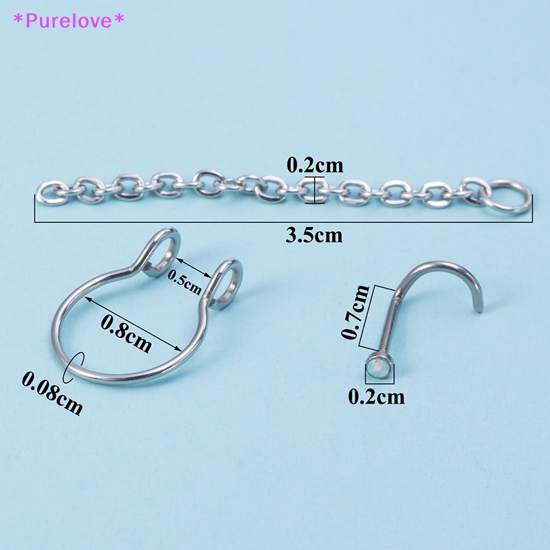 Khuyên Xỏ Mũi Giả Dạng Chuỗi Không Cần Khoan Lỗ Mới