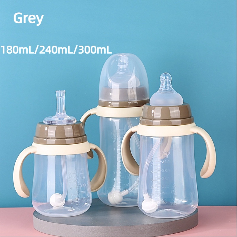 Bình Sữa Có Tay Cầm Chống Đầy Hơi Tiện Dụng Cho Bé Sơ Sinh