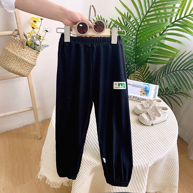 Quần Dài Chống Muỗi Dáng Rộng 80-150cm Bằng Lụa Mát Thoáng Khí Thời Trang Mùa Hè Cho Bé Trai Và Gái