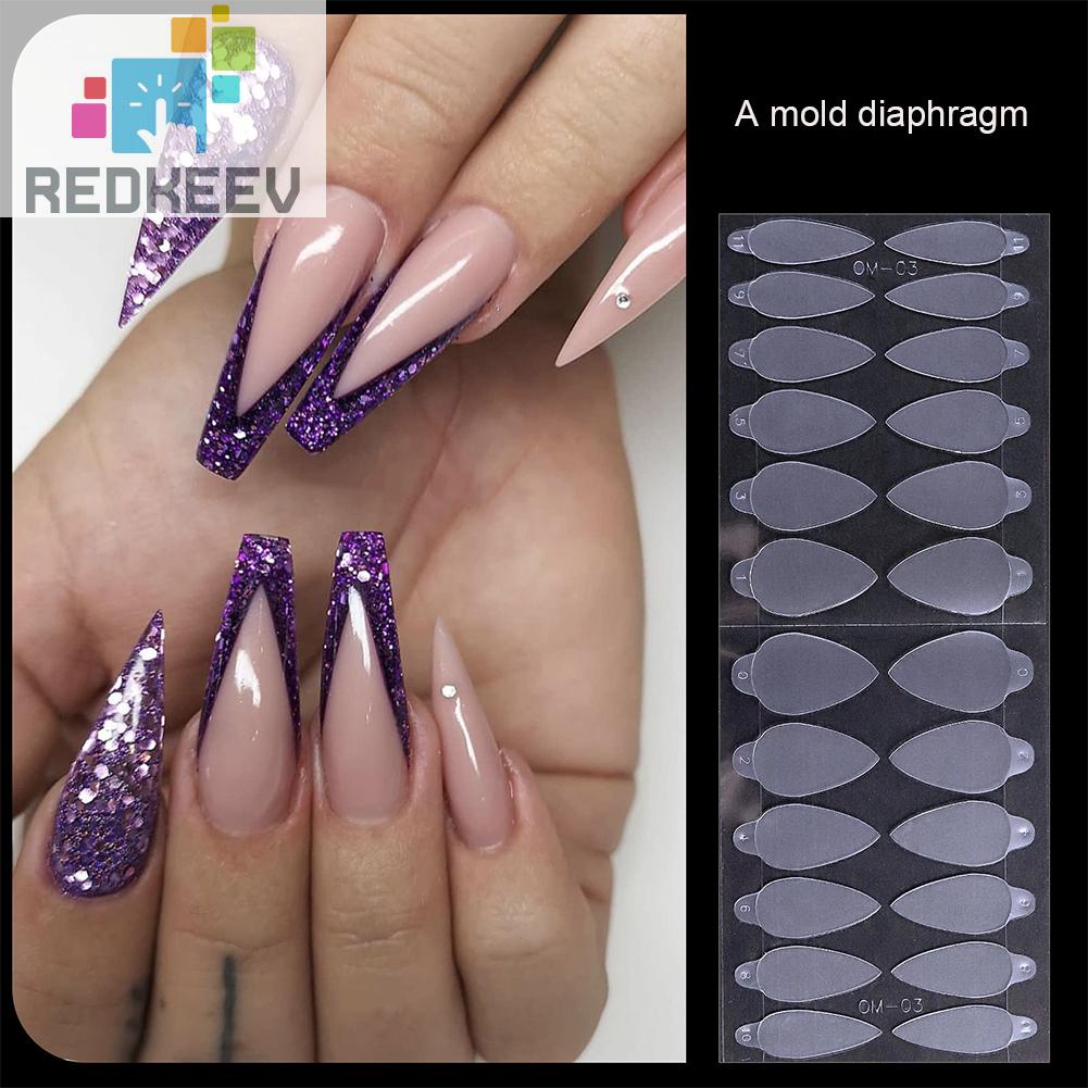 Set 24 Khuôn Dán Trang Trí Móng Tay Chuyên Dụng Cho Salon