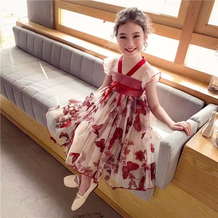 Đầm Công Chúa Phong Cách Trung Hoa Mới 2023 Cho Bé Gái