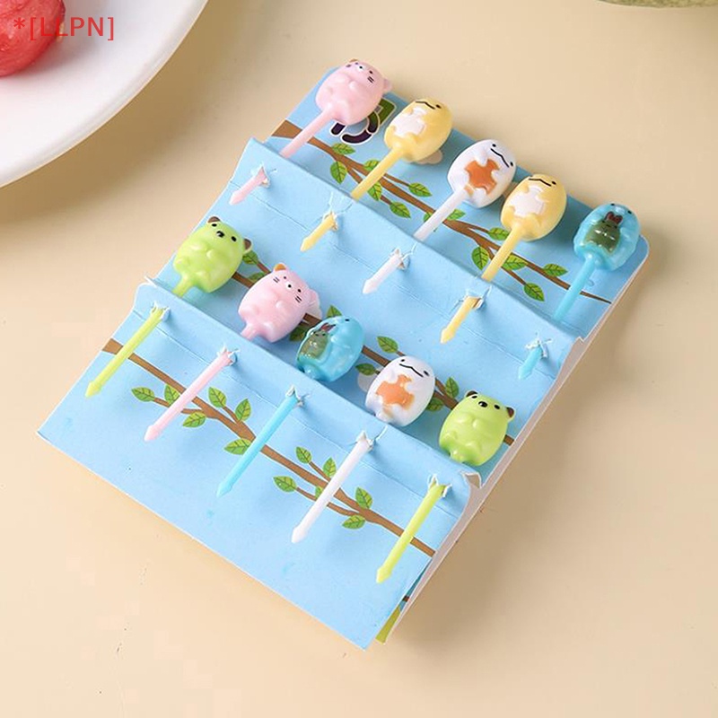 Set 10 Nĩa Ăn Trái Cây / Snack Tráng Miệng Hình Chú Gấu Mini Trang Trí Tiệc