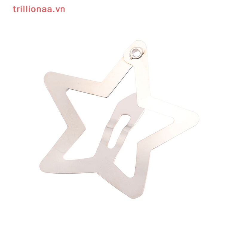 Set 4 Kẹp Tóc Hình Ngôi Sao Màu Bạc Đơn Giản Cho Nữ
