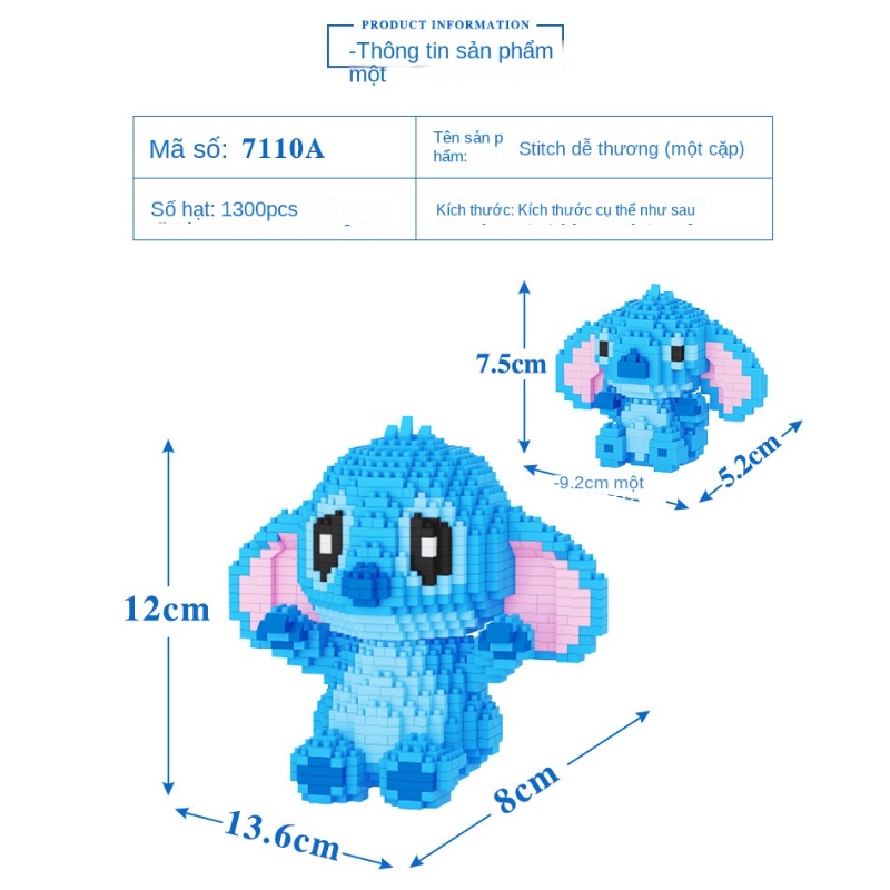 Đồ Chơi LEGO Xếp Hình Stitch Nhỏ Nhắn Xinh Xắn Dành Cho Trẻ Em