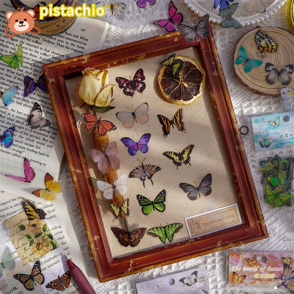 40 Miếng Dán PET Hình Bướm Trang Trí Điện Thoại