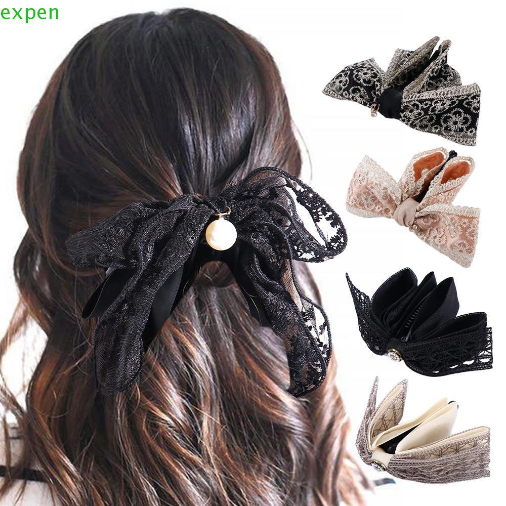 Kẹp Tóc Đính Nơ Và Ngọc Trai Xinh Xắn Cho Nữ