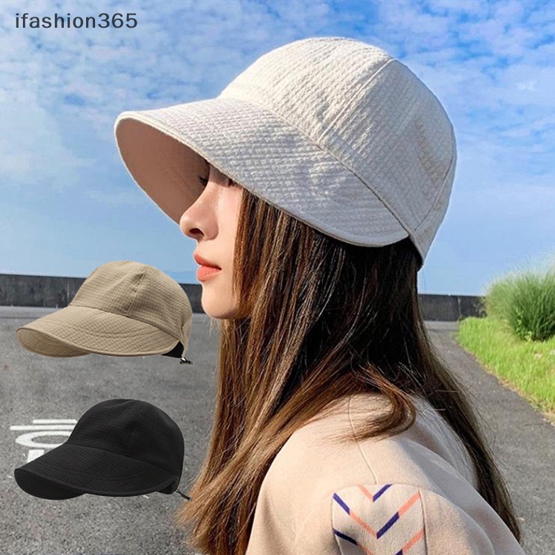 Nón Tai Bèo Vành Rộng Chống Nắng Thời Trang Mùa Hè Có Thể Điều Chỉnh Dành Cho Nữ ifashion365
