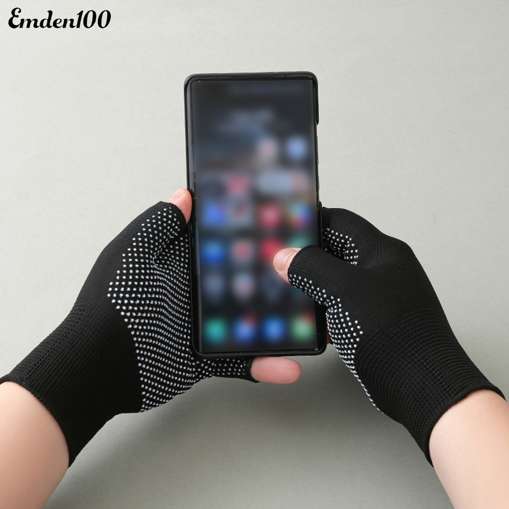 Set 2 Đôi Găng Tay Hở Ngón Chống Trượt Tiện Lợi