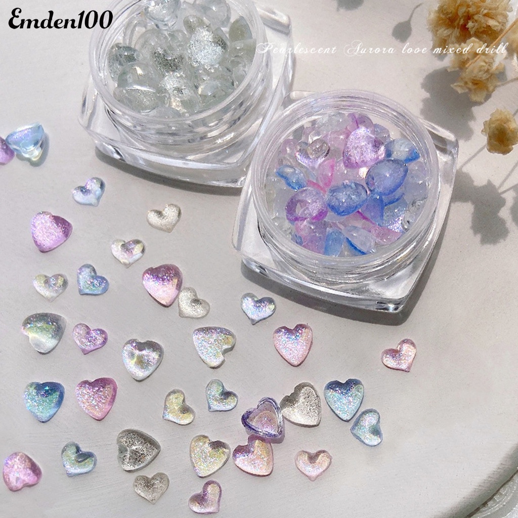 1 Hộp Keo Dán Trang Trí Móng Tay 3D Hình Trái Tim