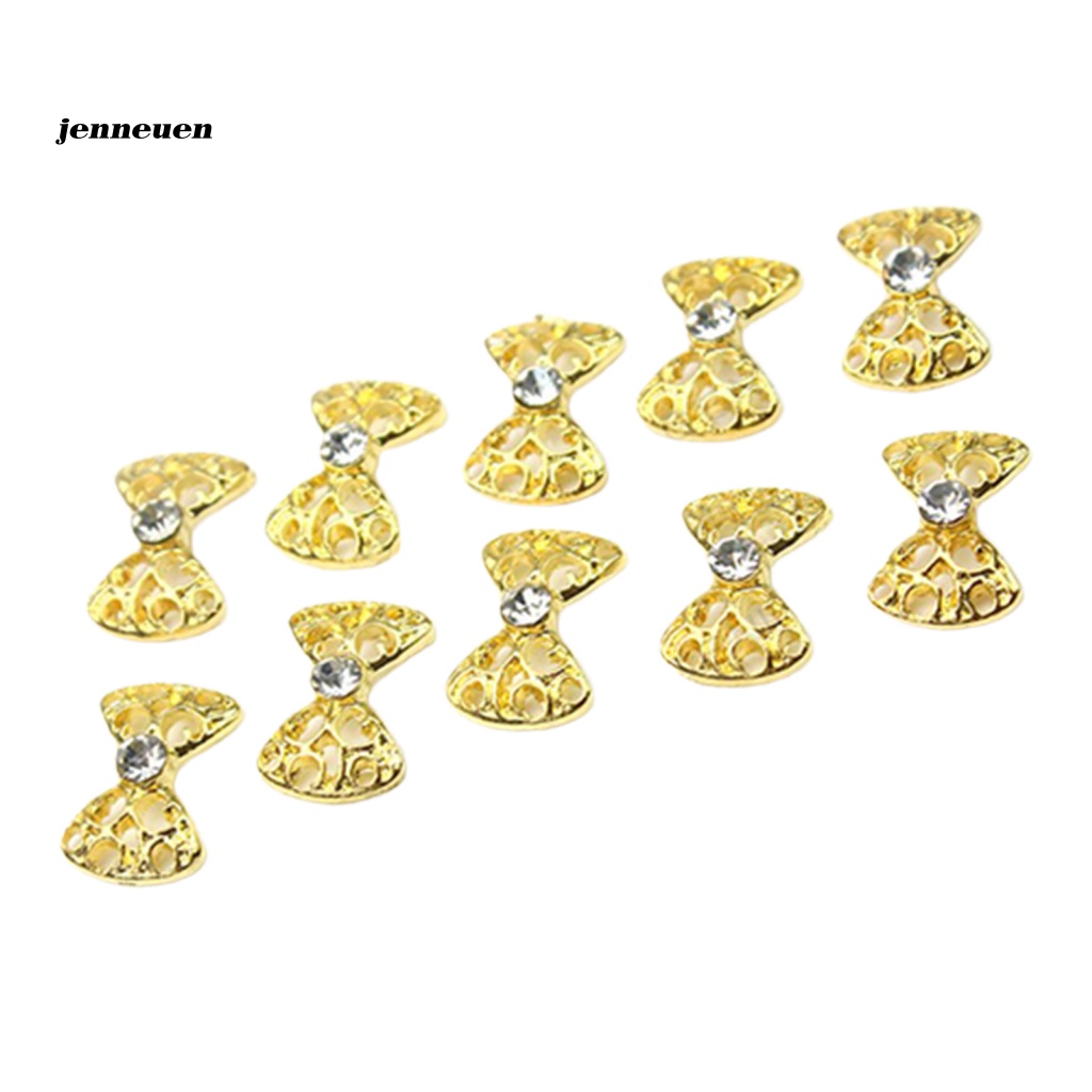 Set 10 Miếng Dán Trang Trí Móng Tay Bằng Hợp Kim Có Thể Tháo Rời