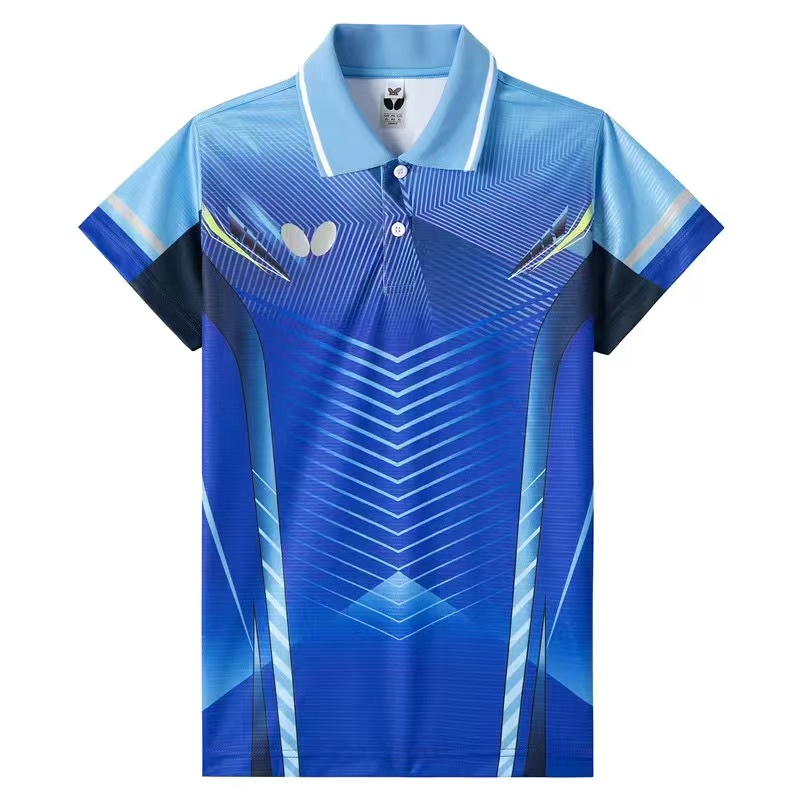 Áo Thun Bóng Bàn Thoáng Khí Thoải Mái Họa Tiết Bướm Mới Cho Nam Nữ