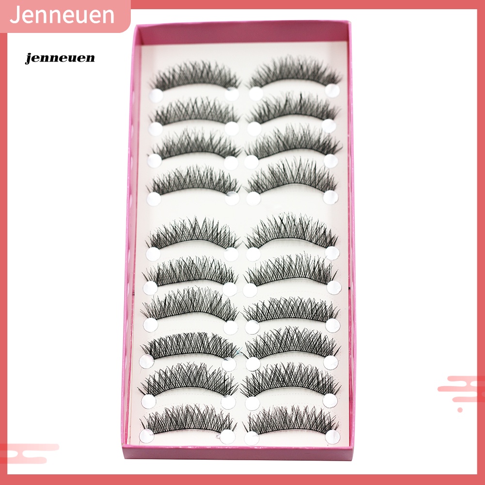 10 Cặp Lông Mi Giả Nối Dài Dày Và Cong Trang Điểm Chuyên Nghiệp