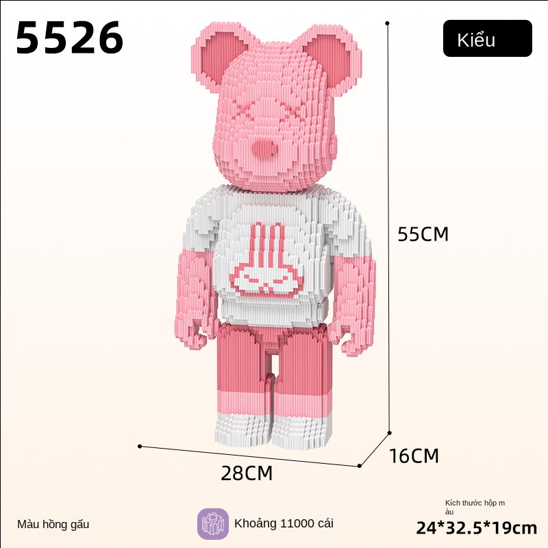 Bộ Đồ Chơi Lắp Ráp Hình Chú Gấu Độc Đáo Cho Bé