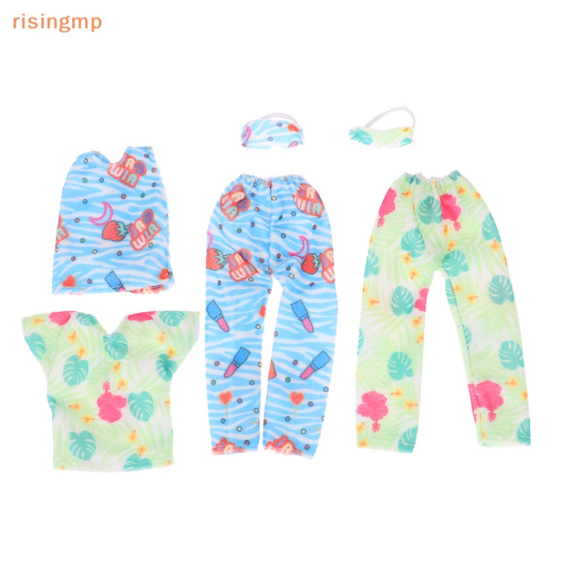 1 Bộ Đồ Ngủ Búp Bê Thủ Công Gồm Áo + Quần + Mắt Mặc Hàng Ngày Cho Bé Gái