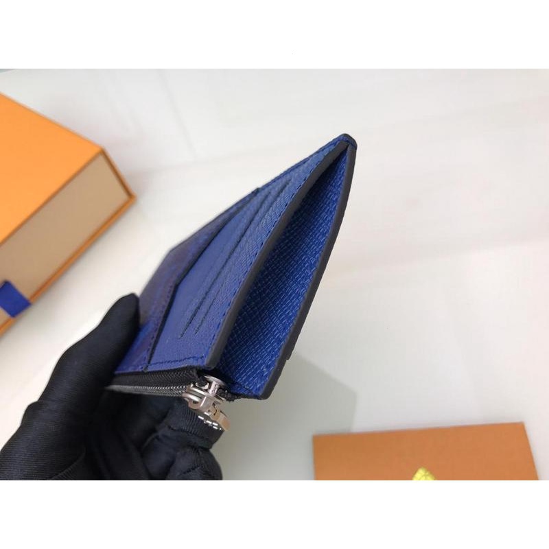 Ví Louis Vuitton M30270 Bằng Da Thật Màu Xanh Dương Có Dây Xích Dài