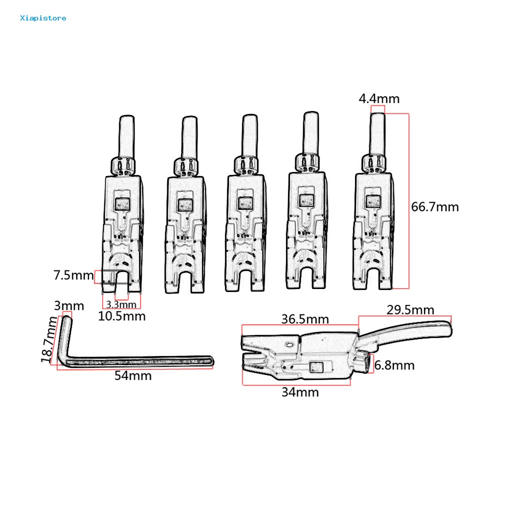 Set 6 Phụ Kiện Khóa Ngựa Đàn Guitar Điện Chuyên Dụng