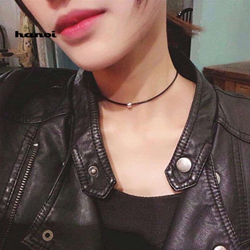 Vòng cổ Choker Da MặT HạT TròN ThờI Trang Cho Nữ