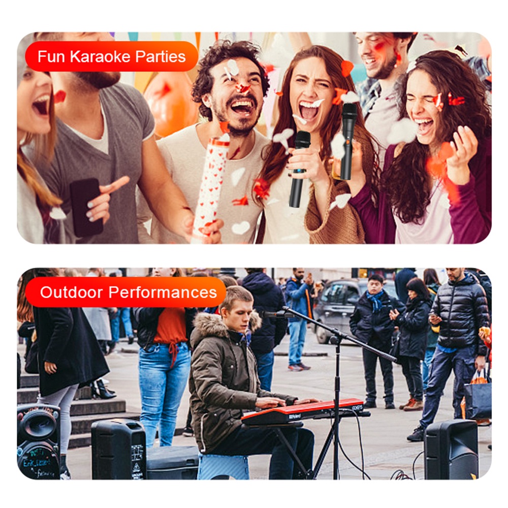 VIRWIR Bộ Micro Không Dây 2.4G Kèm Thiết Bị Nhận Dành Cho Loa Khuếch Đại Âm Thanh