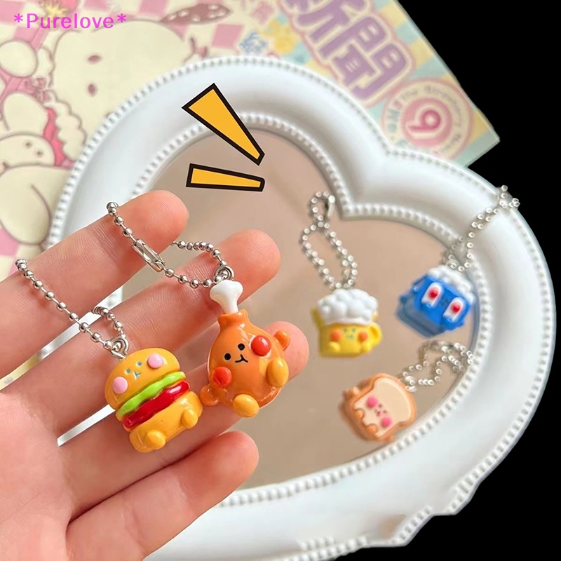 Móc khóa QrhYK hình viên gừng/ burger/ tỏi xinh xắn
