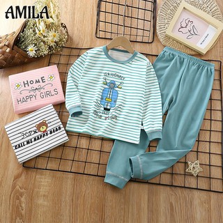 Bộ Đồ Ngủ Vải cotton Thời Trang Mùa Thu Cho Bé
