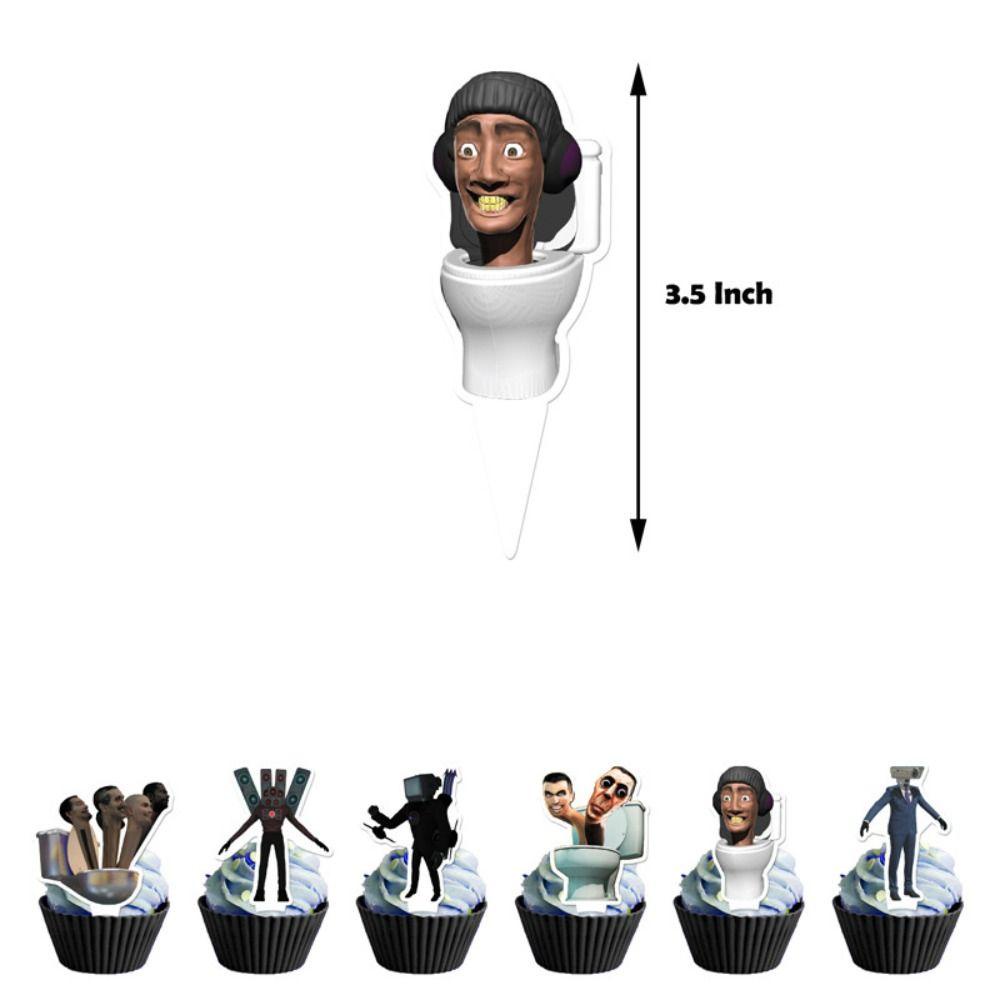 Mmluck Trò Chơi Skibidi Toilet Man Bong Bóng / Máy Ảnh / Lá Cờ Skibidi Trang Trí Tiệc Tùng Cho Bé