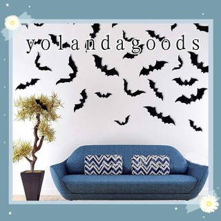 Bộ 72 miếng dán tường pvc hình 3d trang trí halloween